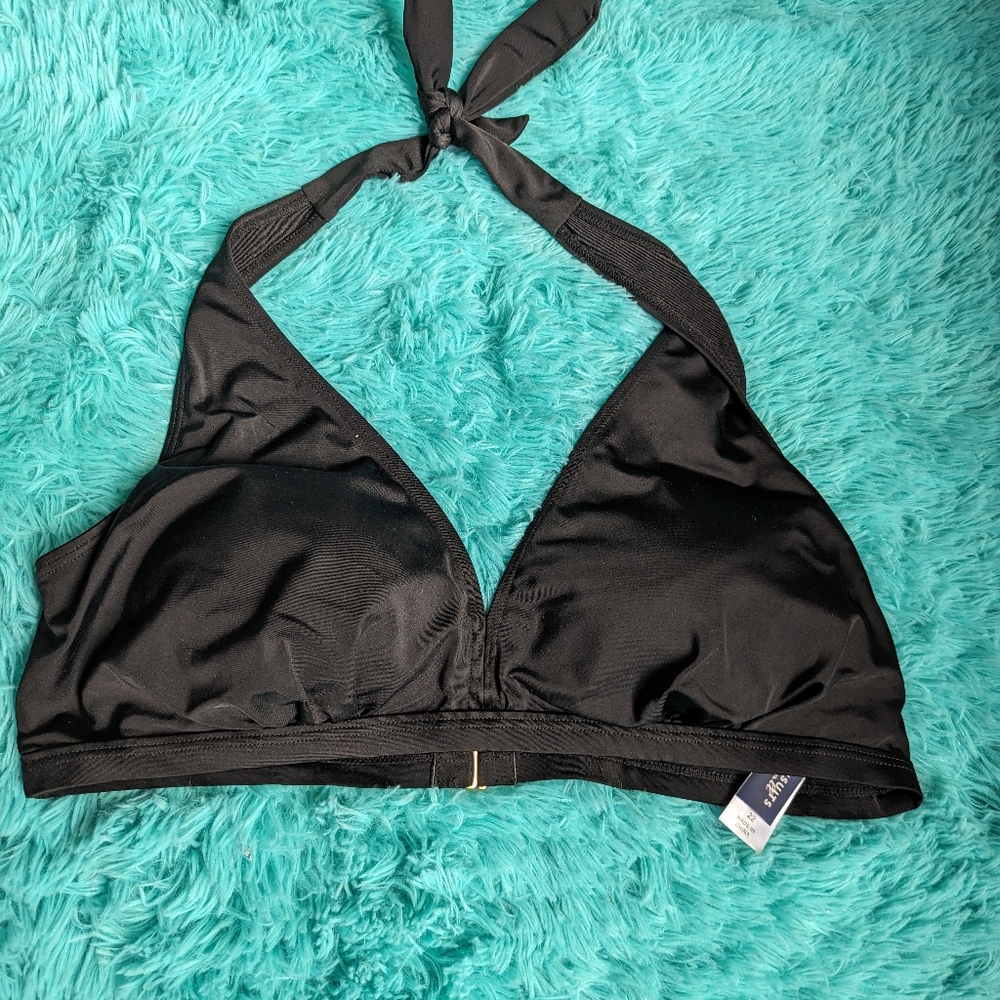 Swimsuits For All Black Bikini top sz 22